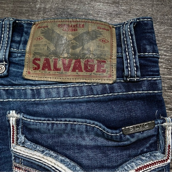 Salvage ripped jeans women’s size 29x30 Havoc straight slim fit - Picture 10 of 10